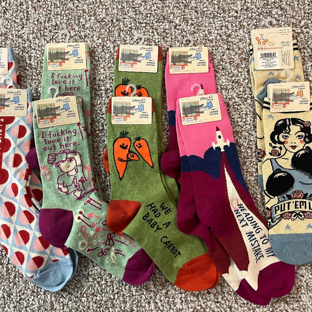 Blue Q Graphic Socks - Women - 10 Pair